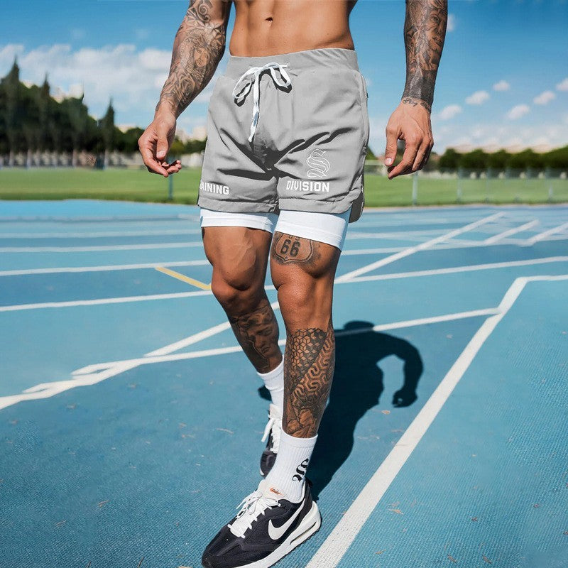 Men’s Quick-Dry Double-Layer Running Shorts