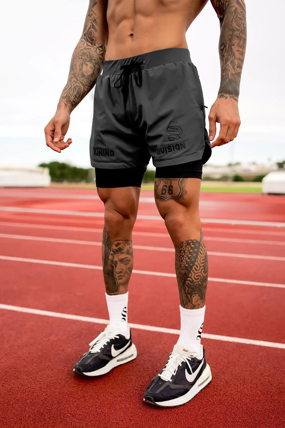 Men’s Quick-Dry Double-Layer Running Shorts