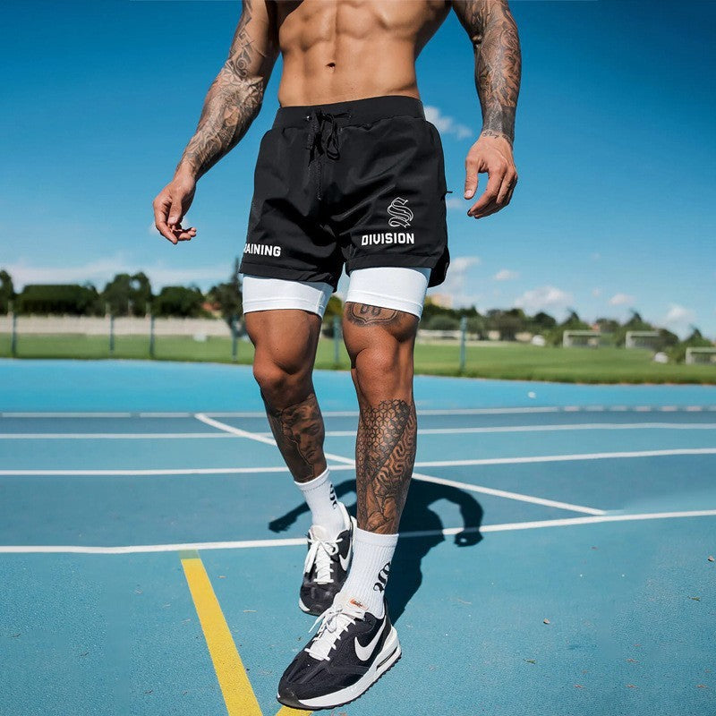 Men’s Quick-Dry Double-Layer Running Shorts