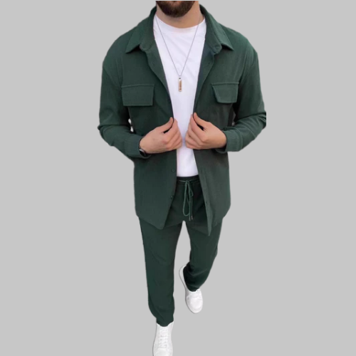 Men’s Corduroy Shirt & Trousers Set