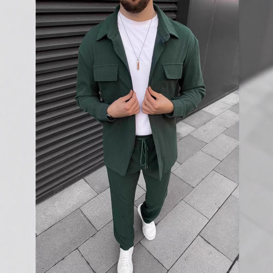 Men’s Corduroy Shirt & Trousers Set