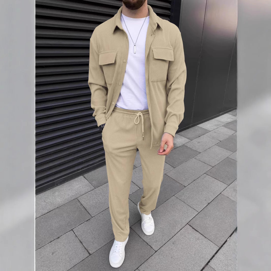 Men’s Corduroy Shirt & Trousers Set