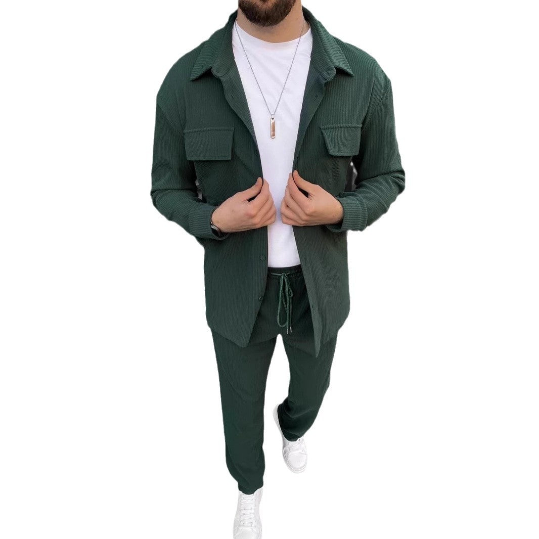 Men’s Corduroy Shirt & Trousers Set