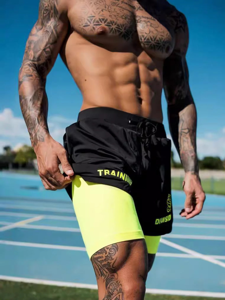 Men’s Quick-Dry Double-Layer Running Shorts