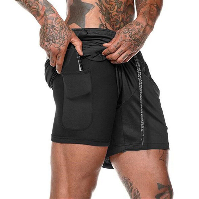 Men’s Quick-Dry Sports Shorts with Pocket