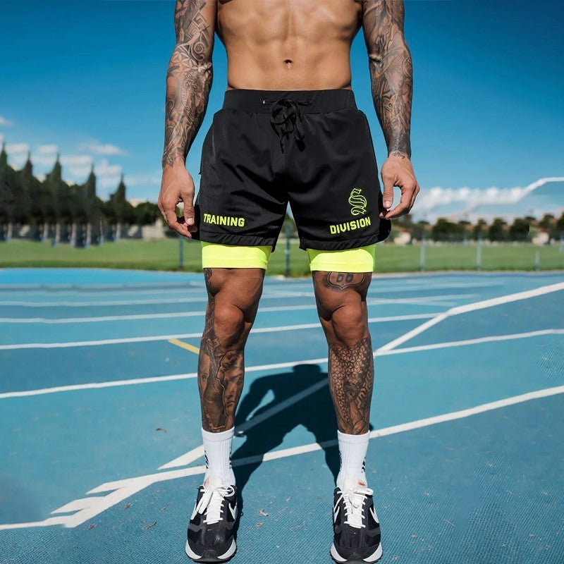 Men’s Quick-Dry Double-Layer Running Shorts