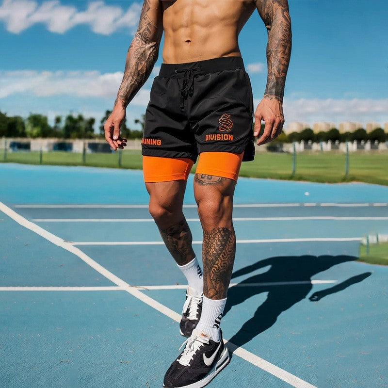 Men’s Quick-Dry Double-Layer Running Shorts