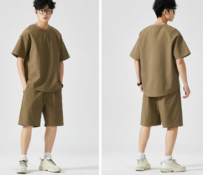 Loose Fit Short-Sleeve & Shorts Set