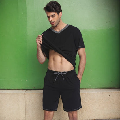 Men’s Milk Silk T-Shirt & Shorts Set
