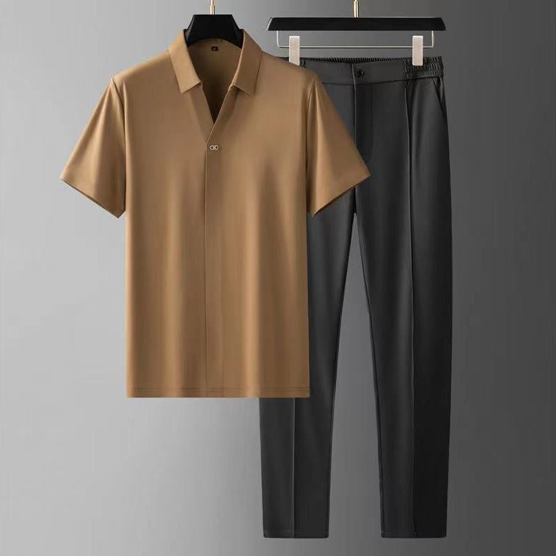 Men’s Ultra-Thin Ice Silk Summer Shirt – Seamless & Lightweight