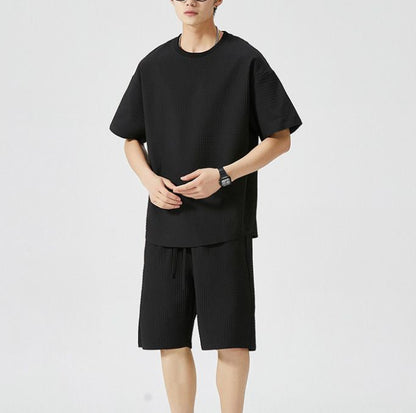 Loose Fit Short-Sleeve & Shorts Set