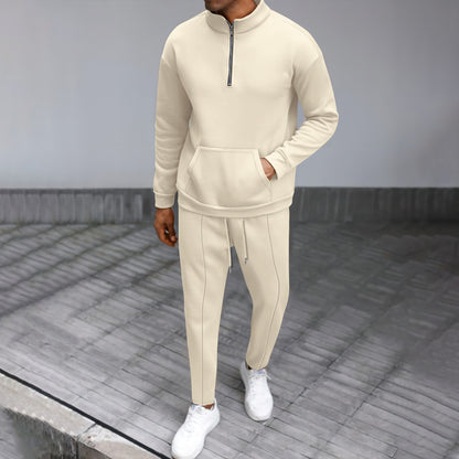 Turtleneck Zip Sweater & Trousers Set
