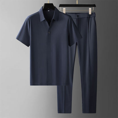 Men’s Ultra-Thin Ice Silk Summer Shirt – Seamless & Lightweight
