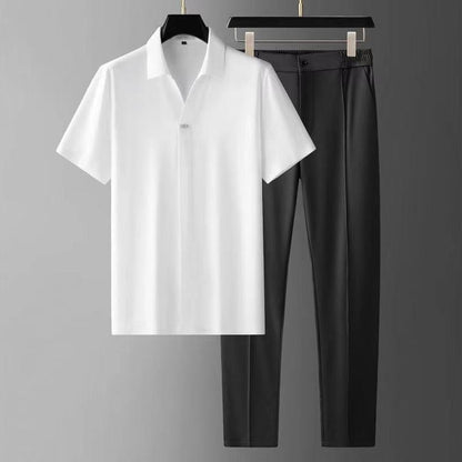 Men’s Ultra-Thin Ice Silk Summer Shirt – Seamless & Lightweight