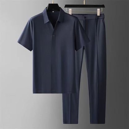 Men’s Ultra-Thin Ice Silk Summer Shirt – Seamless & Lightweight