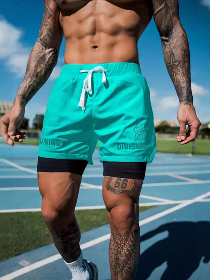 Men’s Quick-Dry Double-Layer Running Shorts