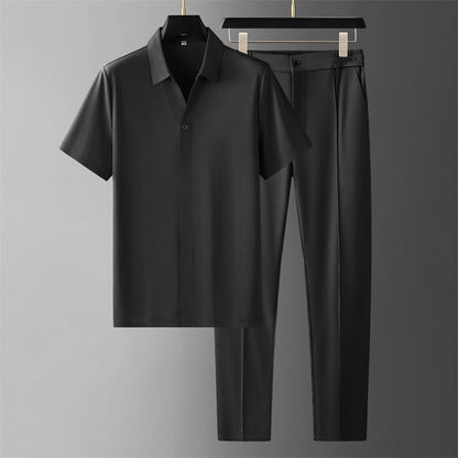 Men’s Ultra-Thin Ice Silk Summer Shirt – Seamless & Lightweight