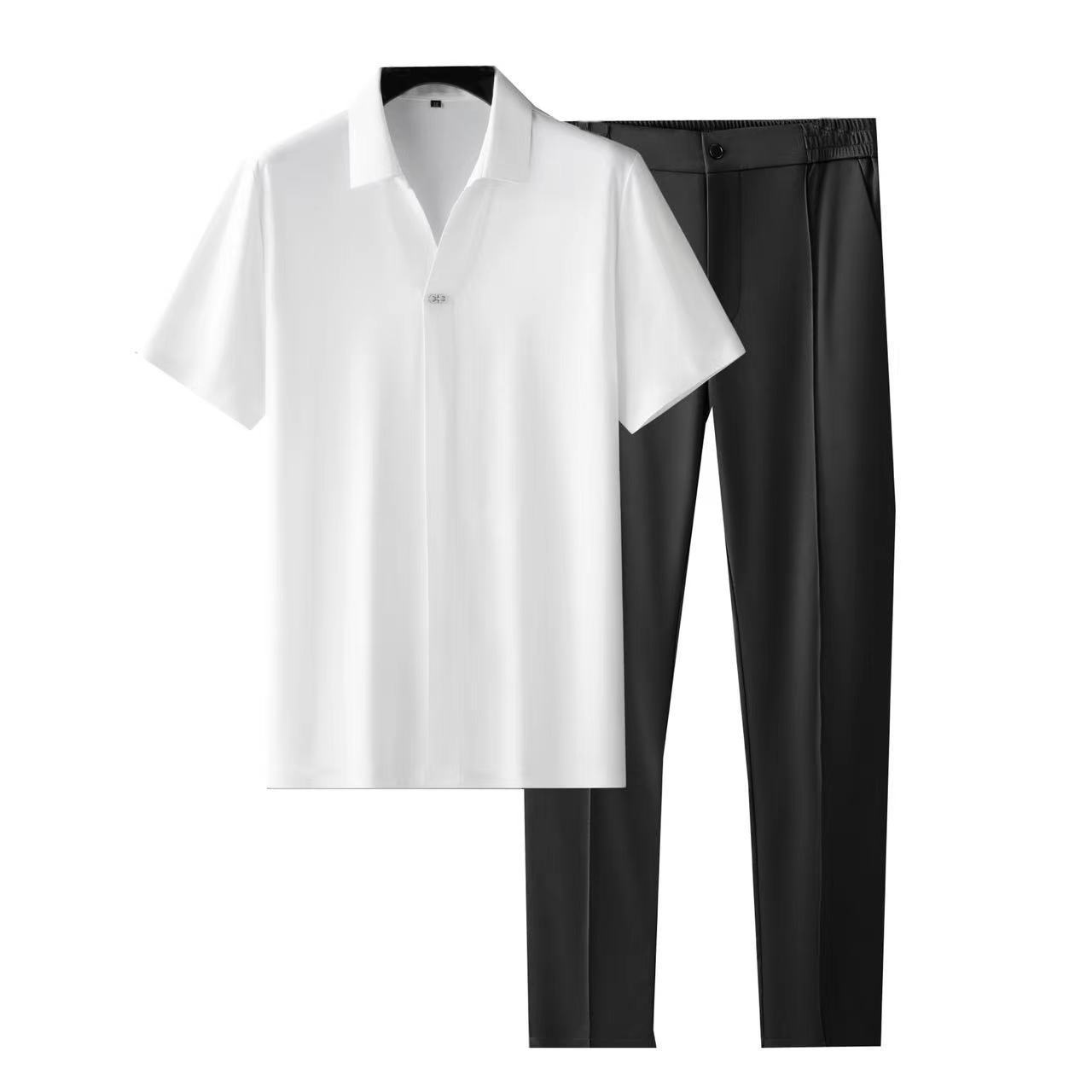 Men’s Ultra-Thin Ice Silk Summer Shirt – Seamless & Lightweight