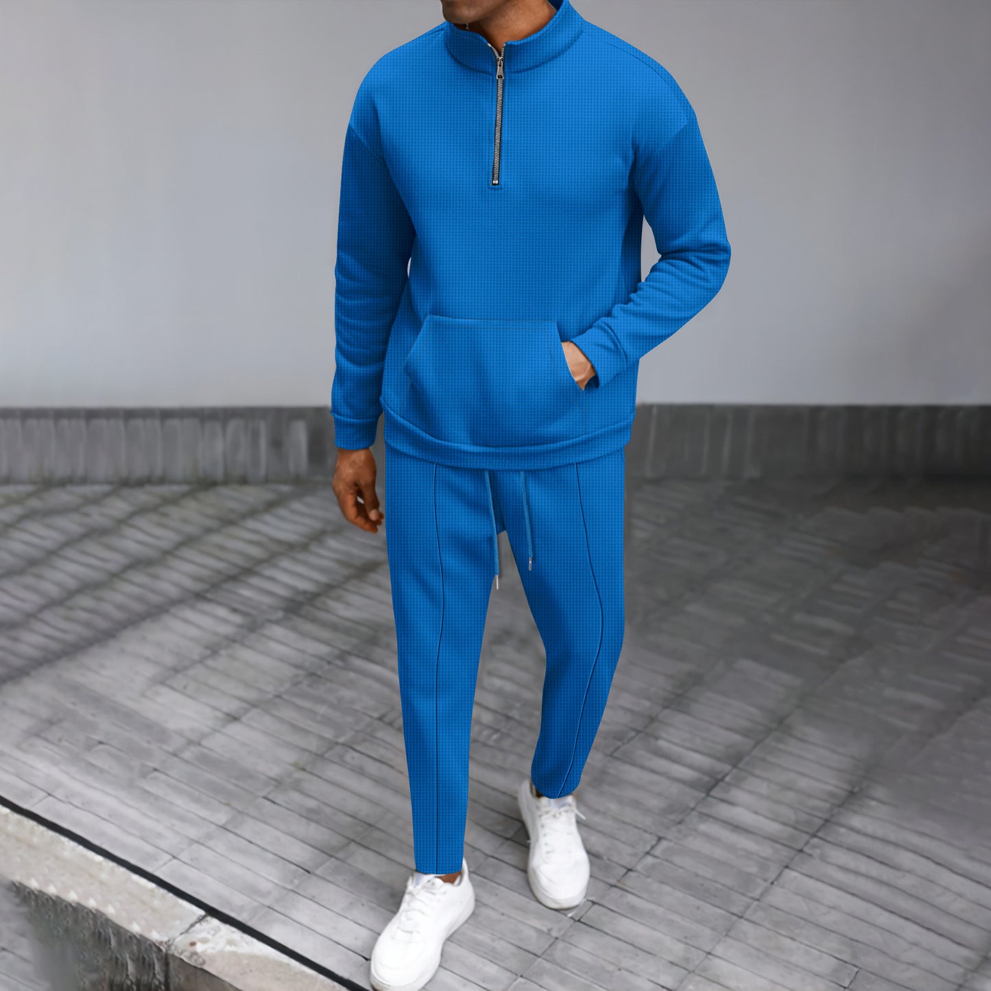 Turtleneck Zip Sweater & Trousers Set