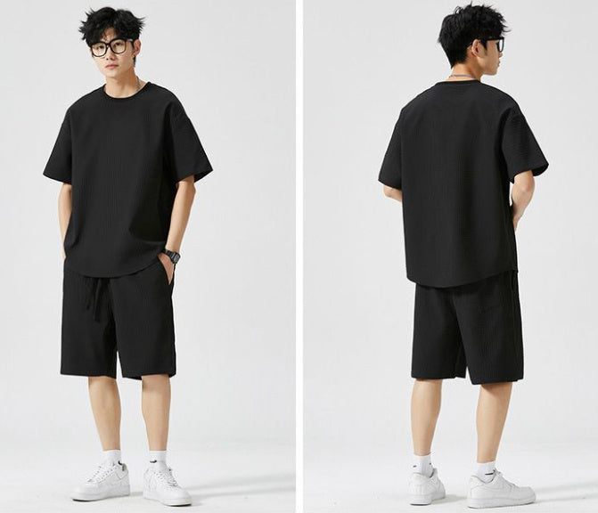 Loose Fit Short-Sleeve & Shorts Set