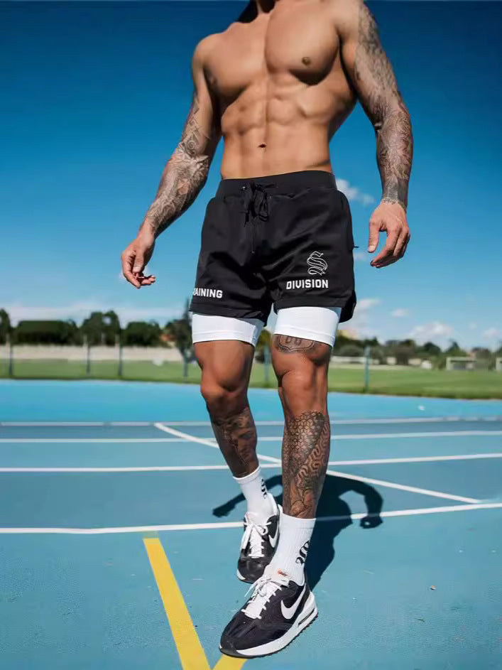 Men’s Quick-Dry Double-Layer Running Shorts