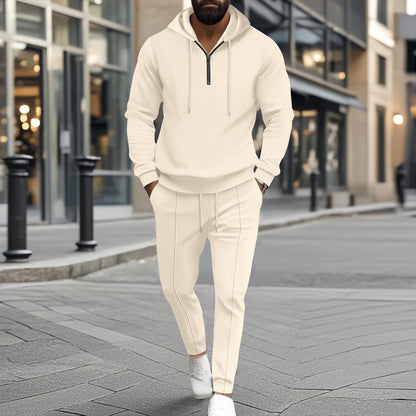 Waffle Hooded Two-Piece Set