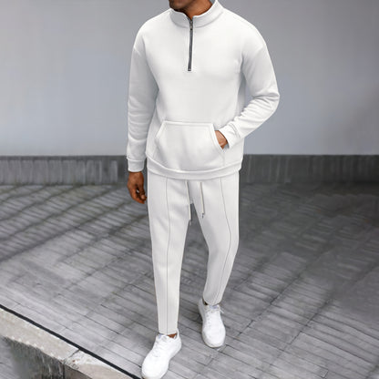 Turtleneck Zip Sweater & Trousers Set