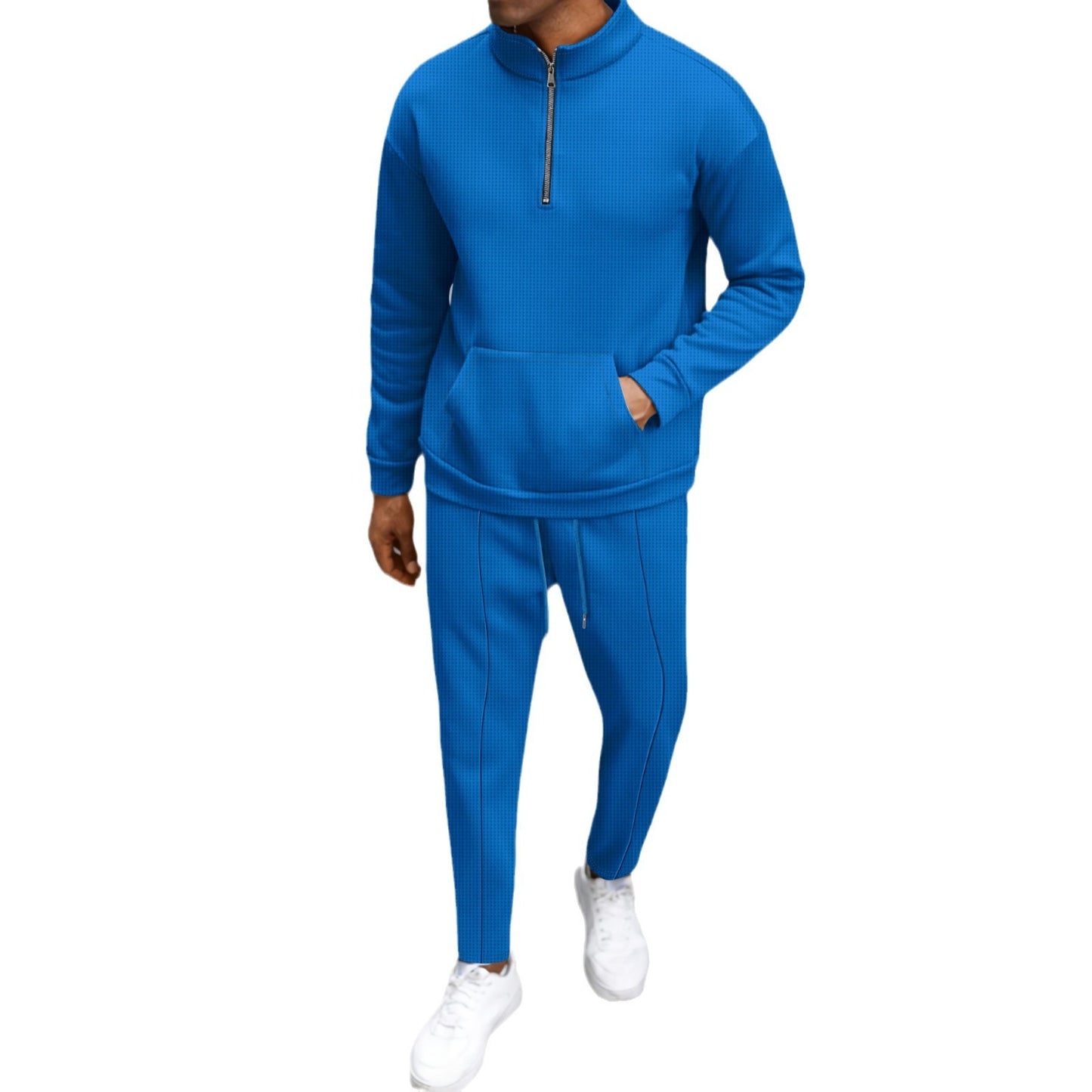 Turtleneck Zip Sweater & Trousers Set
