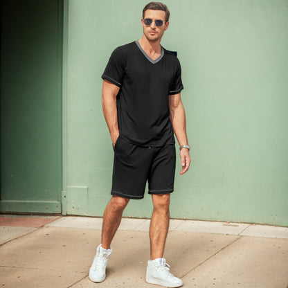 Men’s Milk Silk T-Shirt & Shorts Set