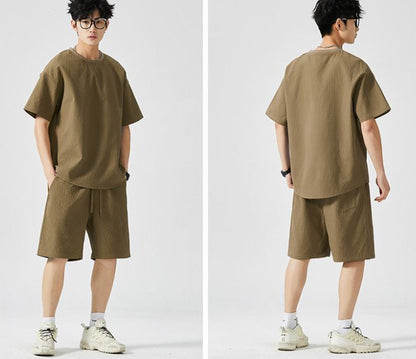 Loose Fit Short-Sleeve & Shorts Set