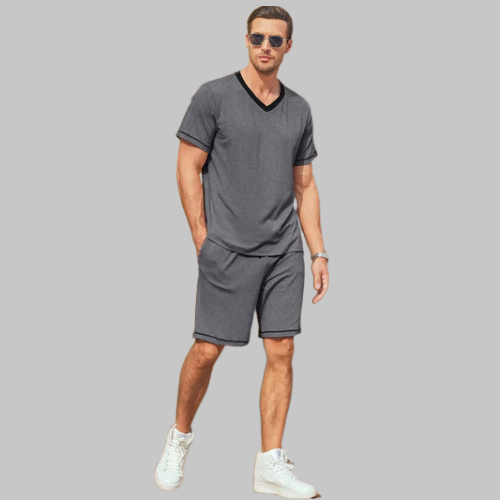 Men’s Milk Silk T-Shirt & Shorts Set